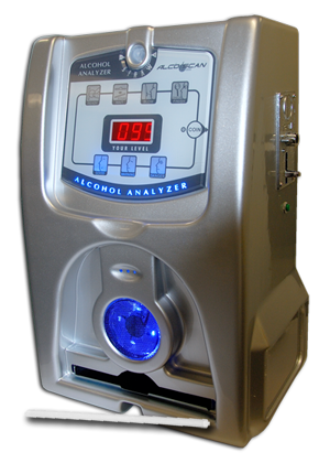 coin operated alcohol breathalyzer for bars, clubs and night clubs