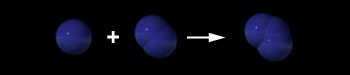 combination of oxygen atom with an oxygen molecule