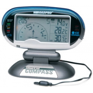 Car Digital Compass Clock Thermometer Voltage Meter Voltmeter Temporary Parking 