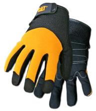 Boss/CAT Gloves - Synthetic Palm with Yellow Spandex Back